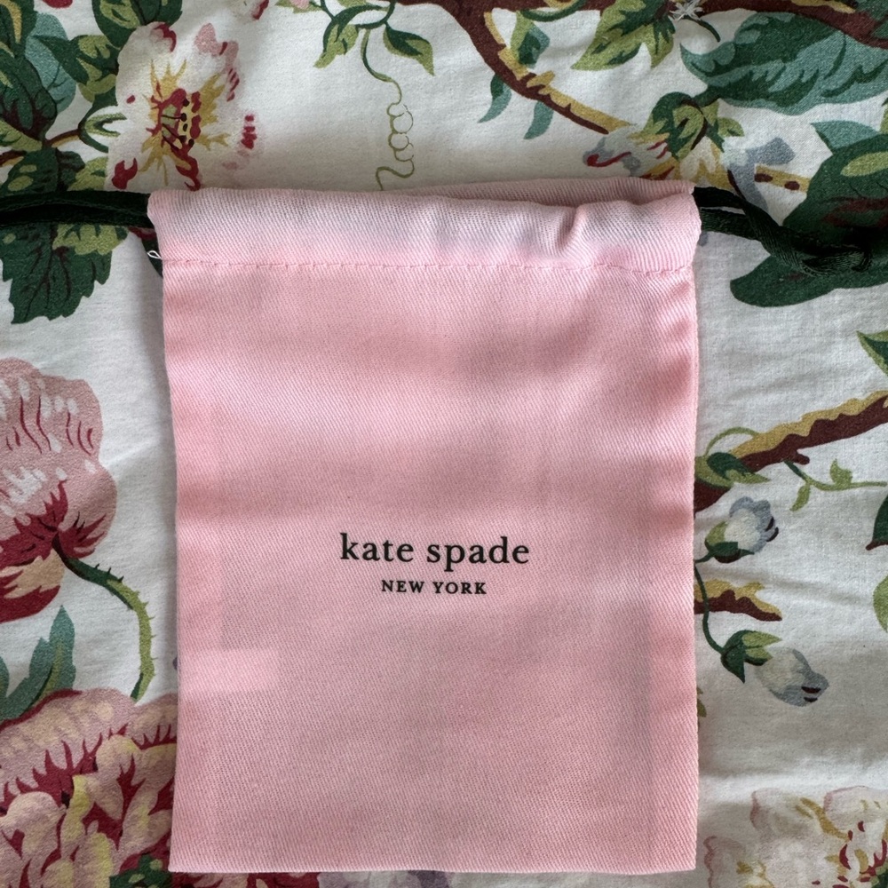 NWOT Kate Spade Pink Drawstring Jewelry Bag